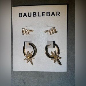 BNWT BaubleBar Portia Set of 2 Ear Crawlers & Hoop Earrings